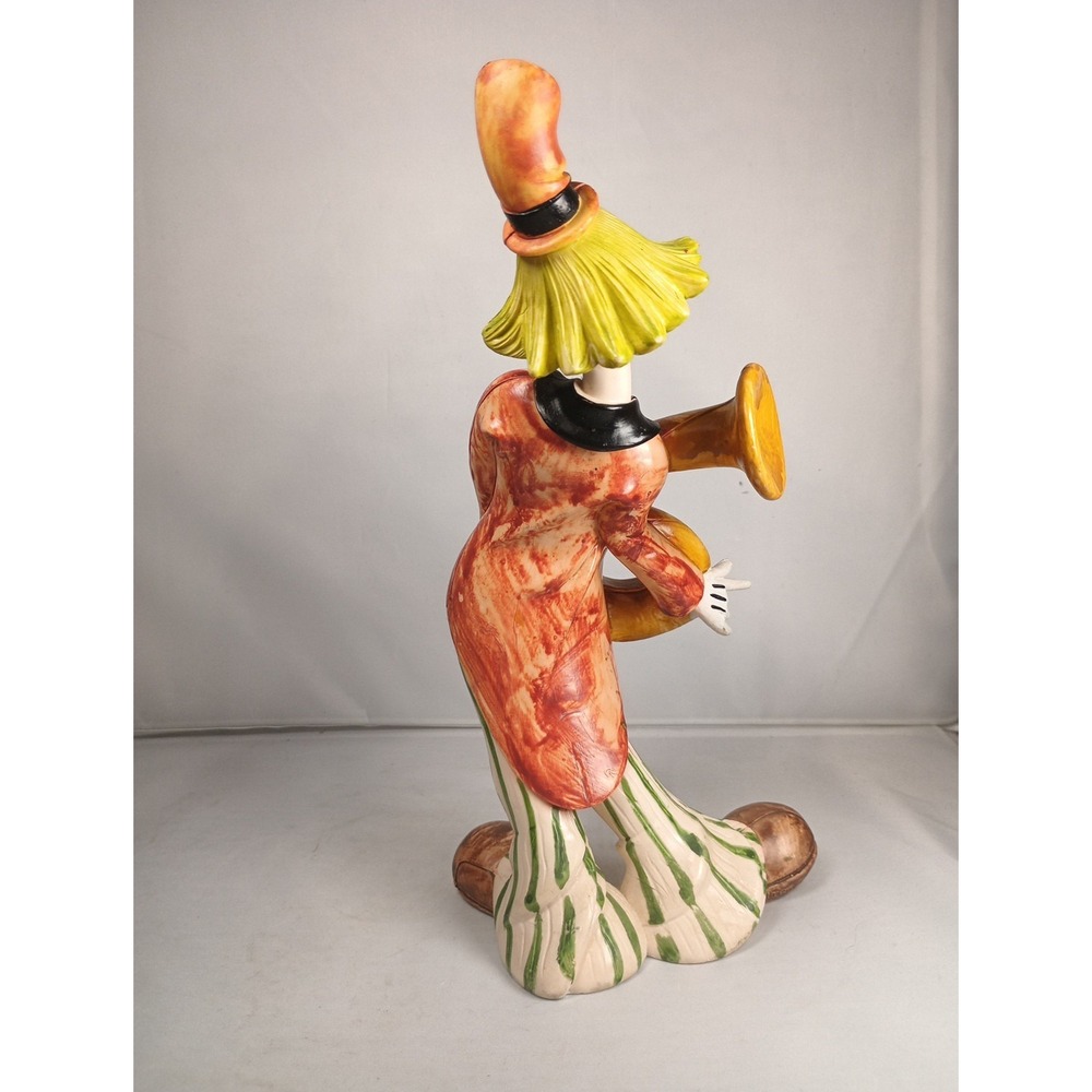 Vintage Fontanini Depose Italy Clown Saxophone Statue Figurine 9.5" x 4.75" - Picture 3 of 6